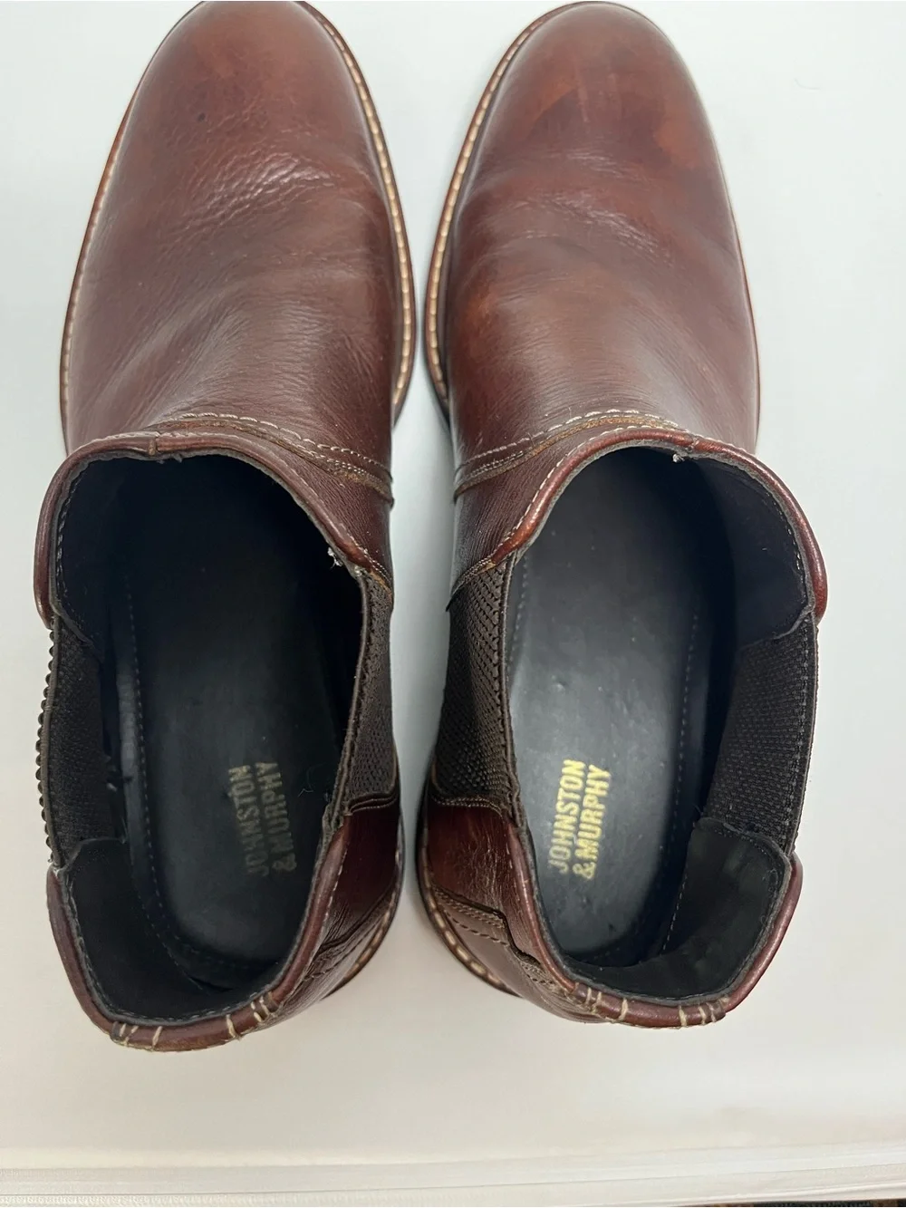 Johnston & Murphy Bedford Men's Chelsea Boots Size 11 Brown Leather 59-3332